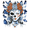 Skull Butterflies Skull Skull