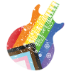 Pride Progress Flag Guitar