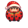 Christmas Fairy Lights Ladybug
