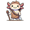 Funny Caveman Axolotl Costume