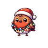 Weihnachten Lichterkette Wanderdrossel