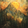 Mountains, Landscape, Nature, Trees, Sun