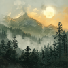 Mountains Landscape Nature Trees Sun