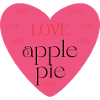 Heart-shaped apple pie