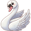 Weißer Schwan als himmlischer Engel