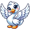 White Swan Angel with Wings