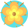 Fleur Jaune paillette