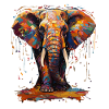 Elephant farbenfroh