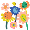 Bunter Blumen Garten