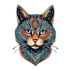 Portrait graphique d'un chat