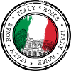 Colosseum Circle Italia Flag