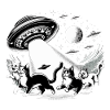 Alien Ufos Ufo Cat Cats Gift