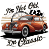 Auto d'epoca con testo d'epoca