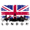 Union Jack Skyline Silhouette