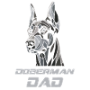 Doberman dad dog head