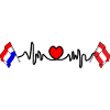 Cardio heart Drapeau Pays-Bas, drapeau Autriche