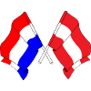 Flag Netherlands, flag Austria