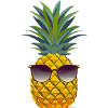 Pineapple with sunglasses