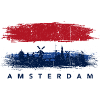 Amsterdam Skyline Brush Flag