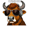 COW WITH SUNGLASSES OPAKUHL