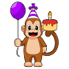 Monkey Birthday Balloon