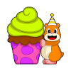 Hamster Birthday Cupcake