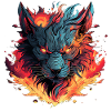 Flammenwolf der Hölle