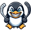 Cool Penguin Ice Hockey Player