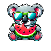 Motif d’été de pastèque Koala