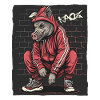 Lustige Sau im Trainingsanzug: Gopnik Schwein