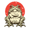 Un gros crapaud grenouille japonais