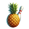 Bowling ball and pineapple
