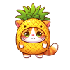 Cute Cat in Pineapple Costume