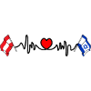 Cardio heart Drapeau Autriche drapeau Israël
