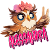 ALESSANDRA - Beautiful girl name with cute OWL