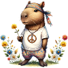 Capybara Hippie Peace