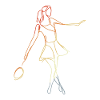 Badminton Player Sketch