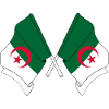 Two flags Algeria crossed