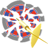 Dart breaks through dartboard