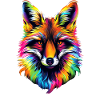 Fox Pop Art Farverige Fox Lover Red Fox Fox Foxes