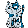 Katze blau