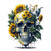 Sunflower Skull