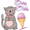 Katze mit Eistüte