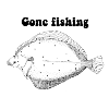 Gone fishing sticker