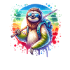 Relaxed hiker sloth design