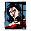 Élégance classique : Femme en rouge