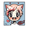 Süßes Fuchs Anime-Kind: Hallo!
