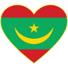 Mauritania Flag Heart