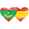 Mauritania Spain flag heart used