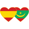 Spain Mauritania Flag Heart